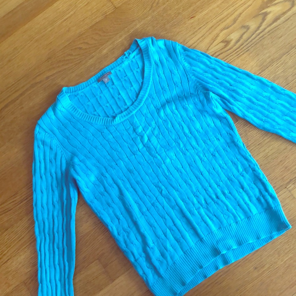 Blue ribbed Ann Taylor sweater